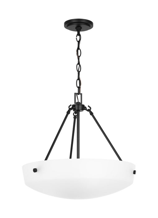Generation Lighting 6615203EN3-112 Three Light Pendant, Midnight Black