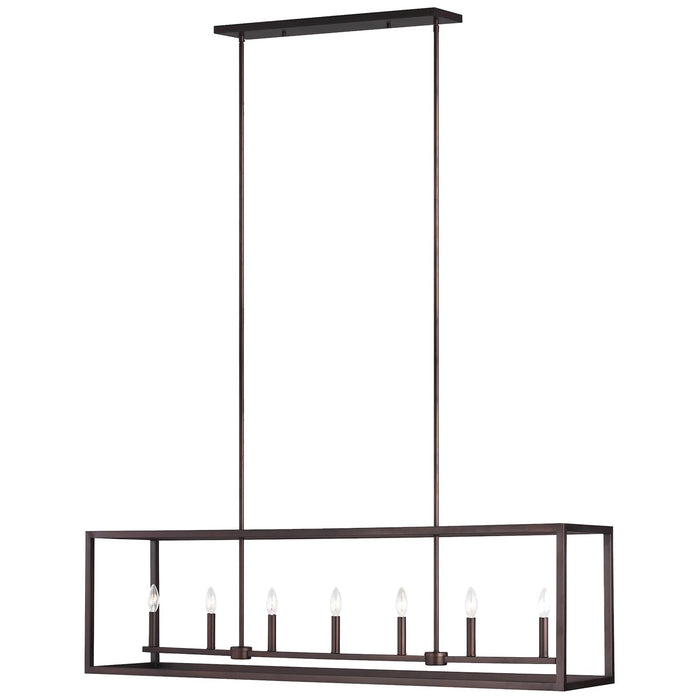 Generation Lighting 6634507EN-710 Seven Light Island Pendant, Bronze
