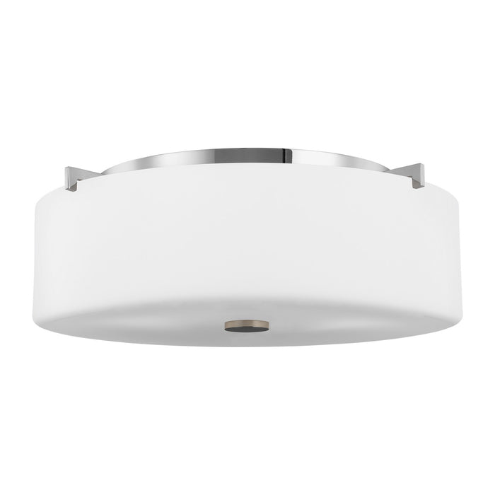 Generation Lighting FM312EN3/CH Three Light Flush Mount, Chrome