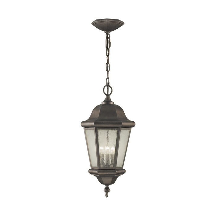 Generation Lighting OL5911EN/CB Three Light Outdoor Pendant, Corinthian Bronze