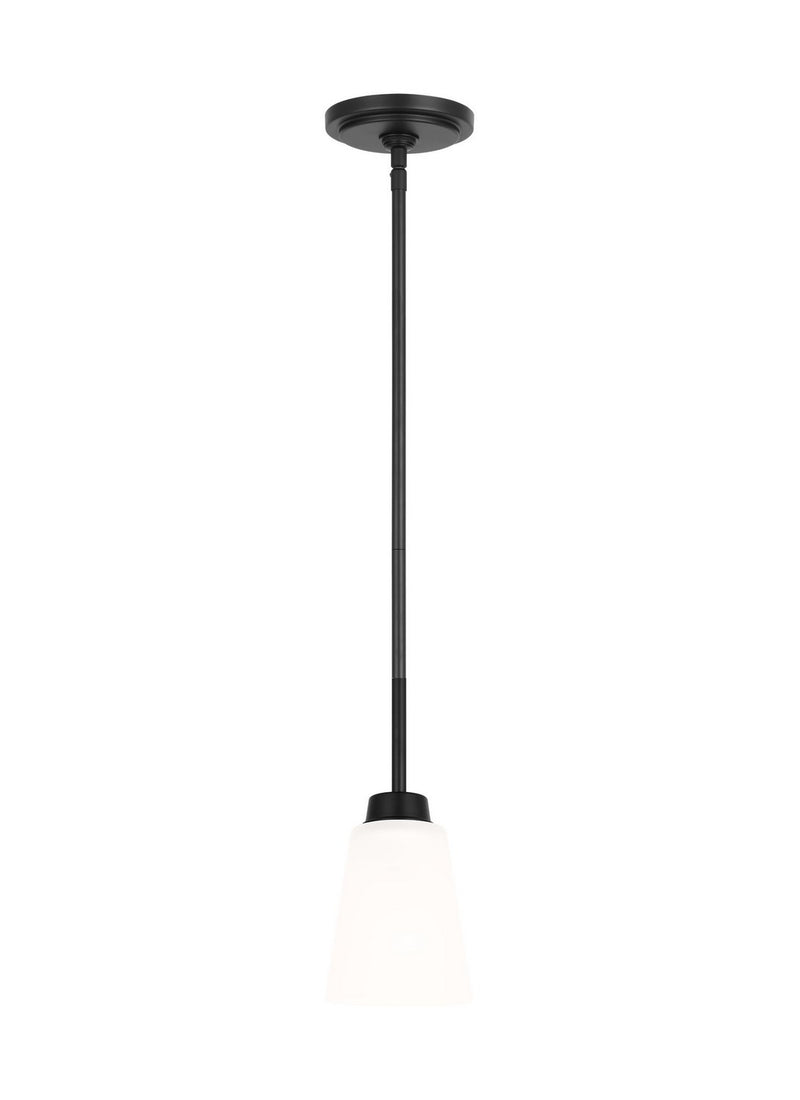 Generation Lighting 6115201EN3-112 One Light Mini Pendant, Midnight Black