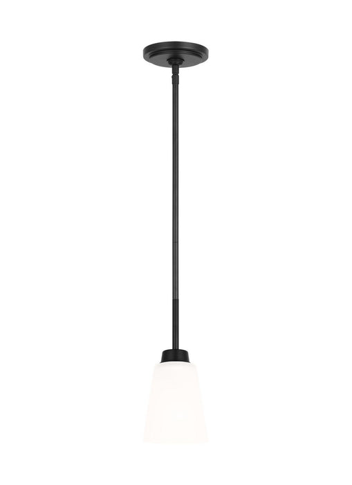 Generation Lighting 6115201EN3-112 One Light Mini Pendant, Midnight Black