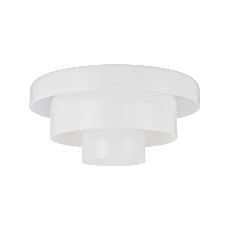 Hudson Valley 1008-AGB One Light Flush Mount, Aged Brass