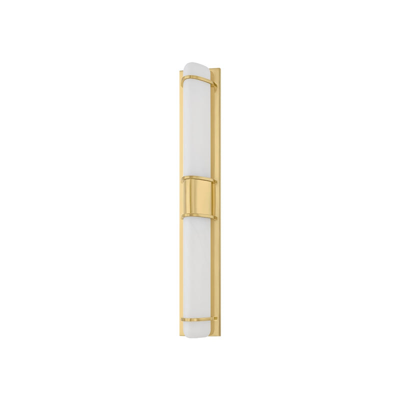 Hudson Valley 1127-AGB Two Light Wall Sconce, Aged Brass