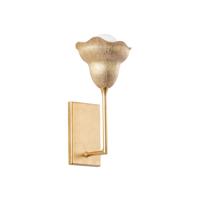Hudson Valley 1281-VGL/GLI One Light Wall Sconce, Vintage Gold Leaf/Gilded Ivory