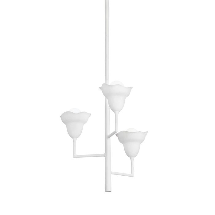 Hudson Valley 1283-WP Three Light Chandelier, White Plaster