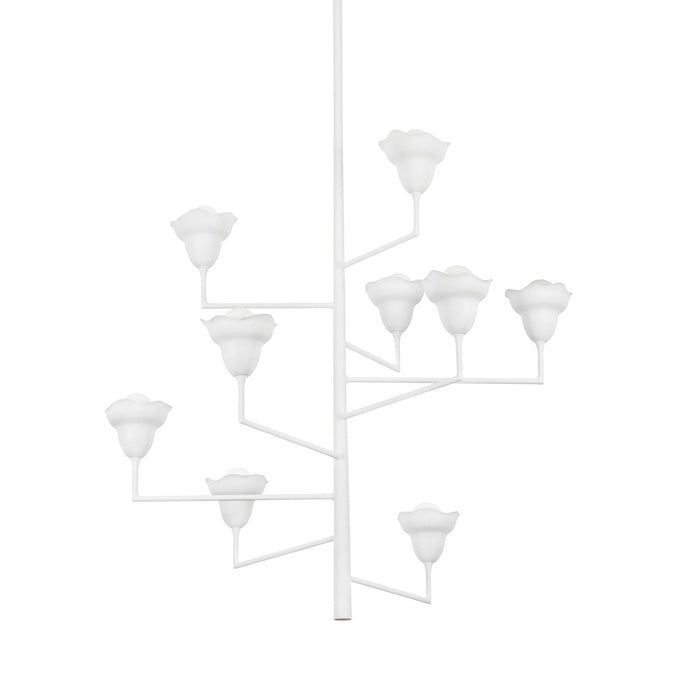 Hudson Valley 1289-WP Nine Light Chandelier, White Plaster