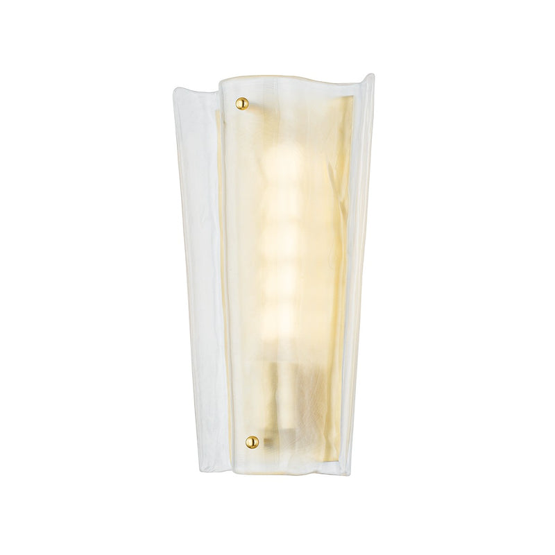 Hudson Valley 1314-AGB One Light Wall Sconce, Aged Brass