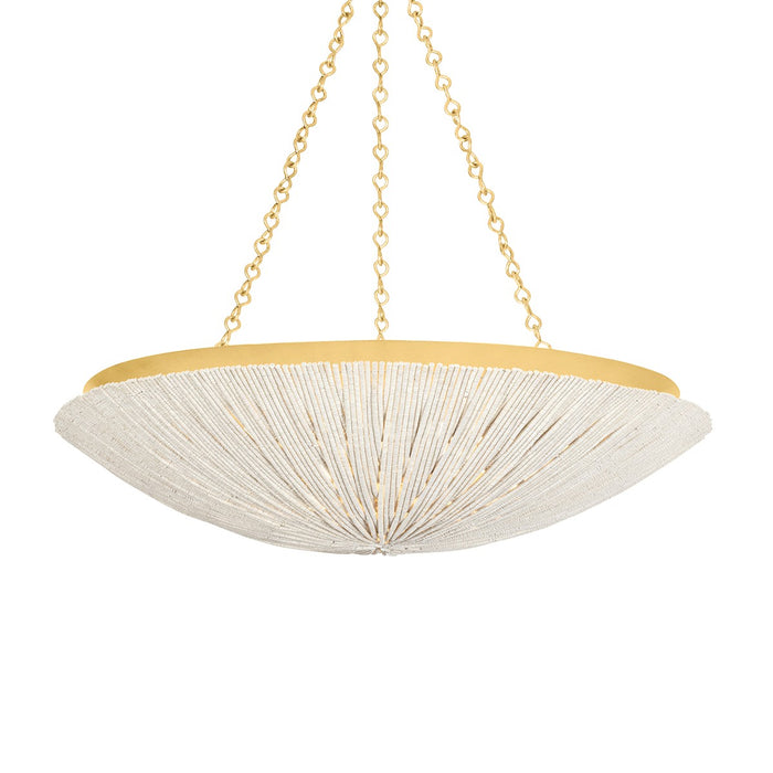 Hudson Valley 1706-VGL Six Light Pendant, Vintage Gold Leaf