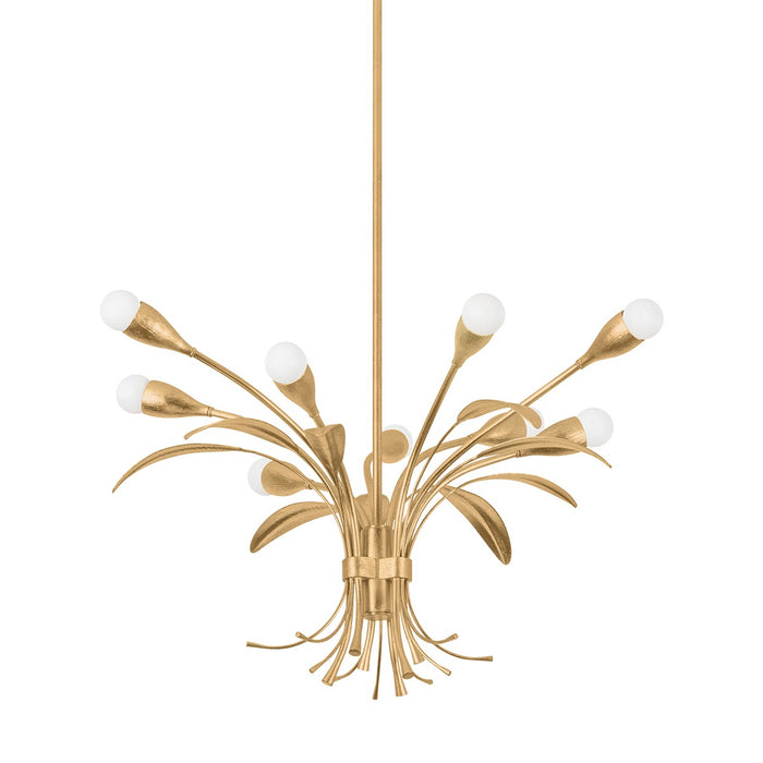 Hudson Valley 1909-VGL Nine Light Chandelier, Vintage Gold Leaf