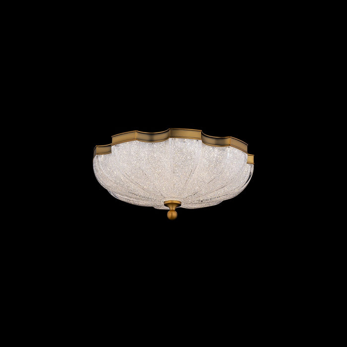 Schonbek S2516-700R LED Flush Mount, Aged Brass