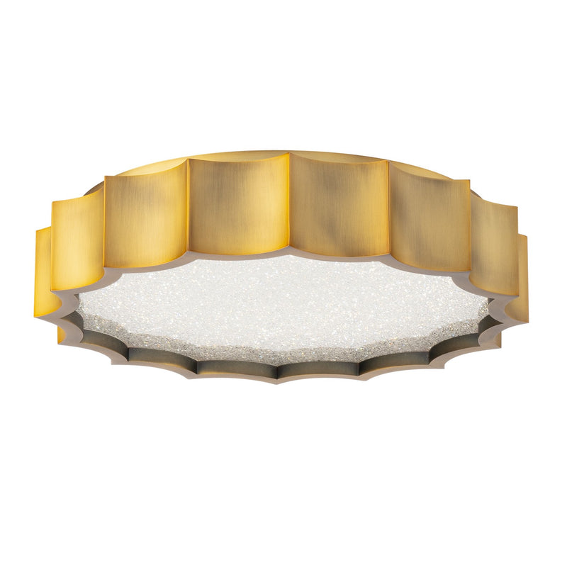 Schonbek S8416-700R LED Flush Mount, Aged Brass