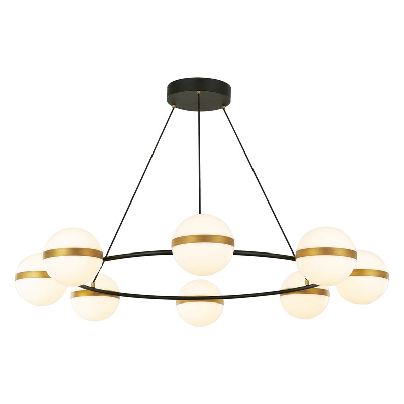 Alora CH302008MBBG-UNV LED Chandelier, Matte Black/Brushed Gold