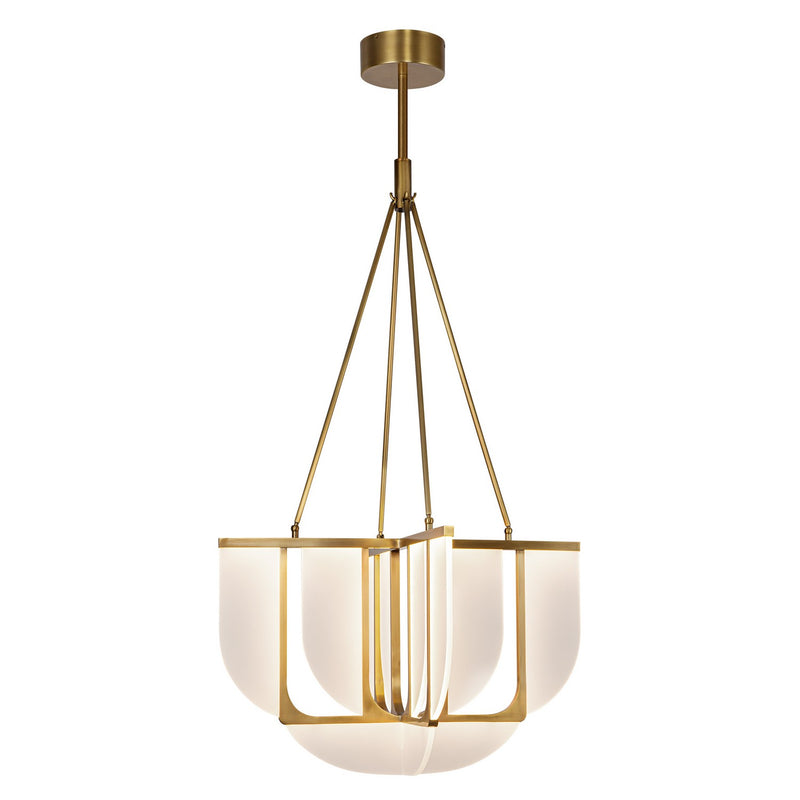 Alora CH336830VB-UNV LED Chandelier, Vintage Brass