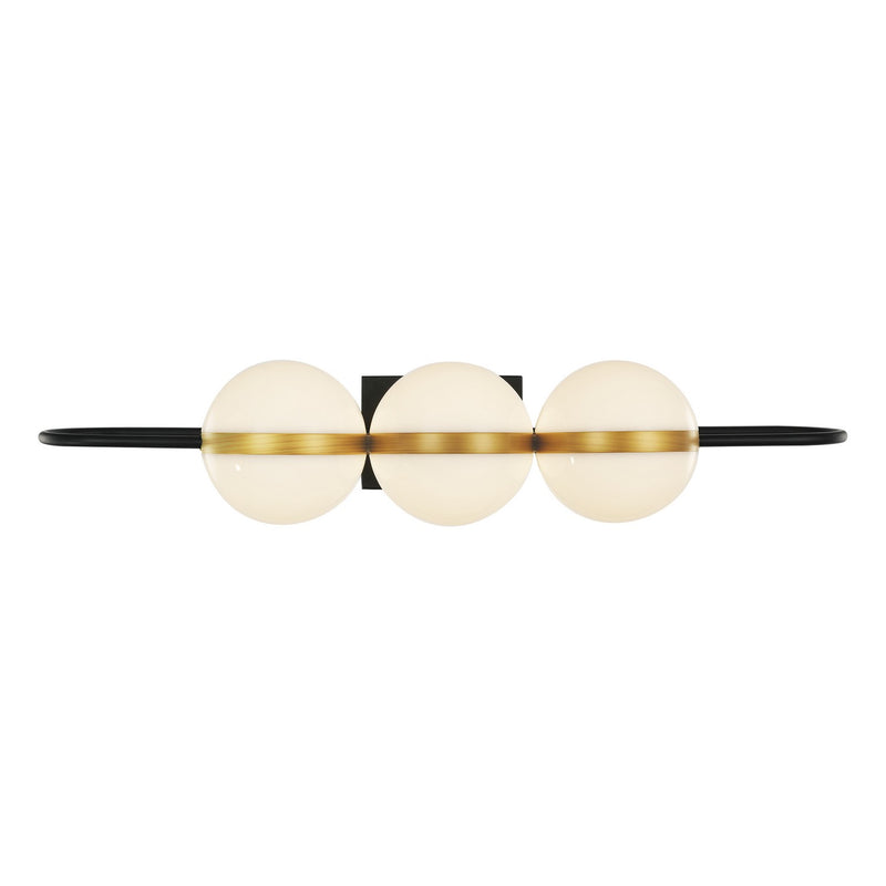Alora WV302003MBBG-UNV LED Wall/Vanity, Matte Black/Brushed Gold