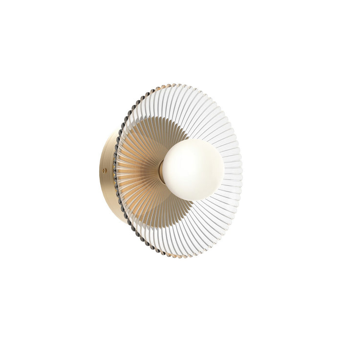 Alora WV417510BGCR-UNV LED Wall/Vanity, Brushed Gold/Clear Ribbed Glass