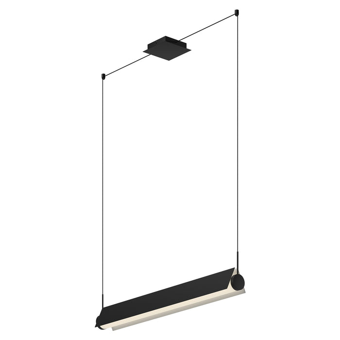 Kuzco Lighting LP73536-BK/WH-UNV LED Linear Pendant, Black/White