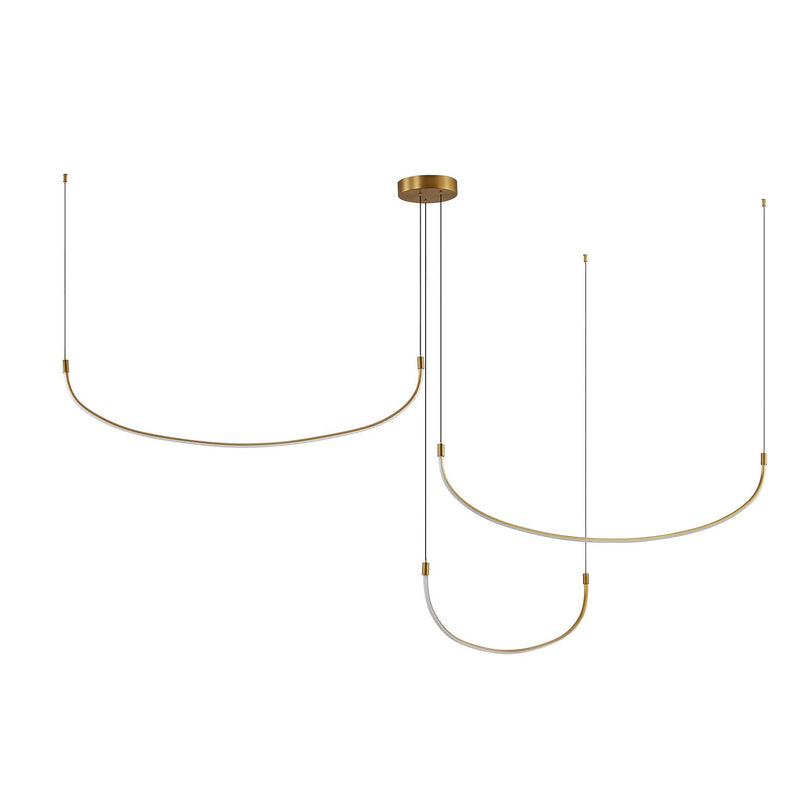 Kuzco Lighting MP89370-BG-UNV LED Pendant, Brushed Gold