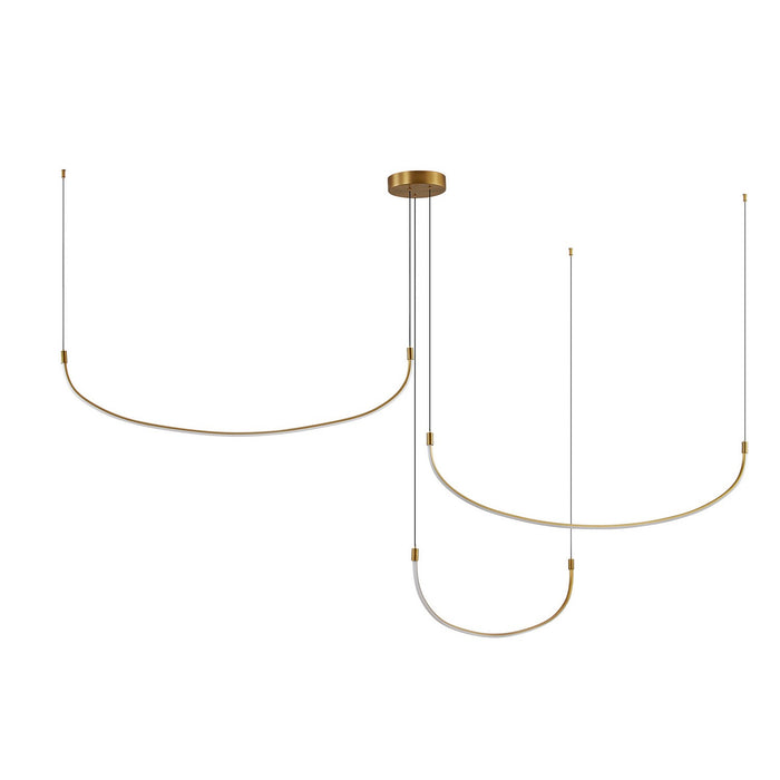 Kuzco Lighting MP89370-BG-UNV LED Pendant, Brushed Gold