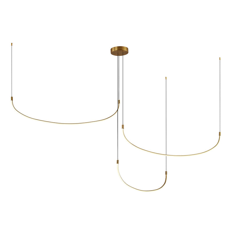 Kuzco Lighting MP89390-BG-UNV LED Pendant, Brushed Gold
