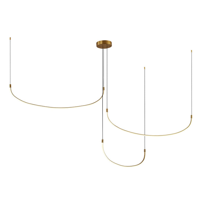 Kuzco Lighting MP89390-BG-UNV LED Pendant, Brushed Gold