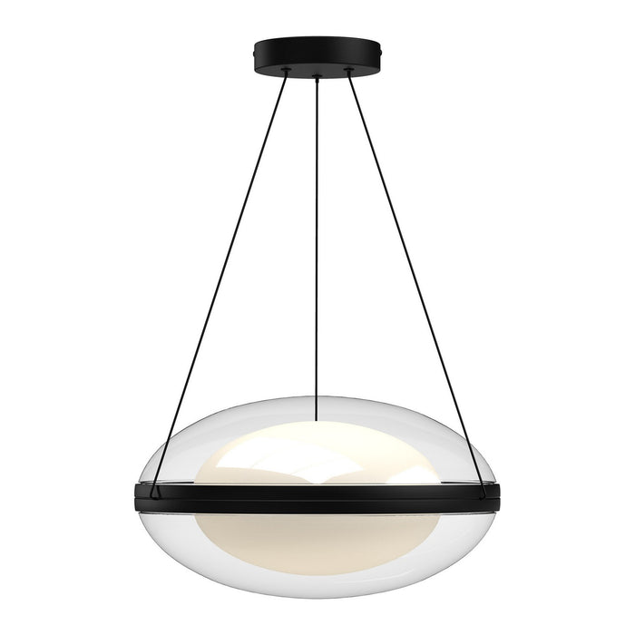Kuzco Lighting PD76316-BK/OP-UNV LED Pendant, Black/Opal Glass