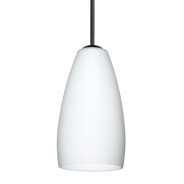 Besa 1BC-150907-MED-BK One Light Pendant, Black