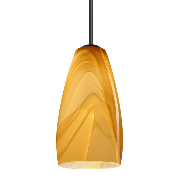 Besa 1BC-1509HN-MED-BK One Light Pendant, Black