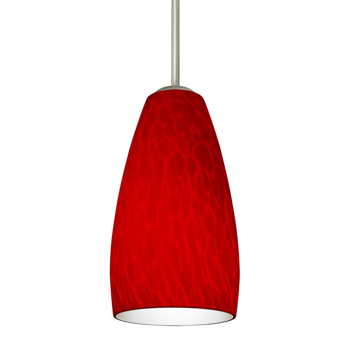 Besa 1BC-1509RC-MED-SN One Light Pendant, Satin Nickel