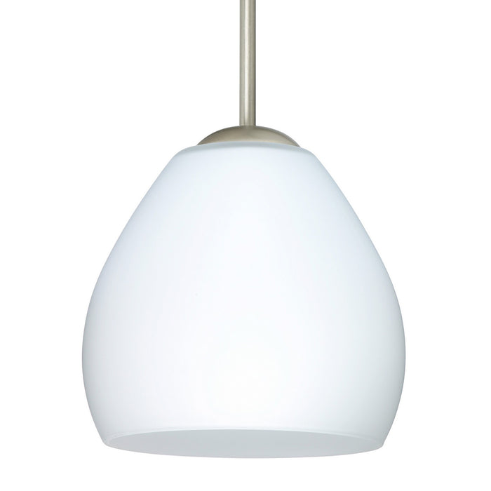 Besa 1BC-412207-MED-SN One Light Pendant, Satin Nickel