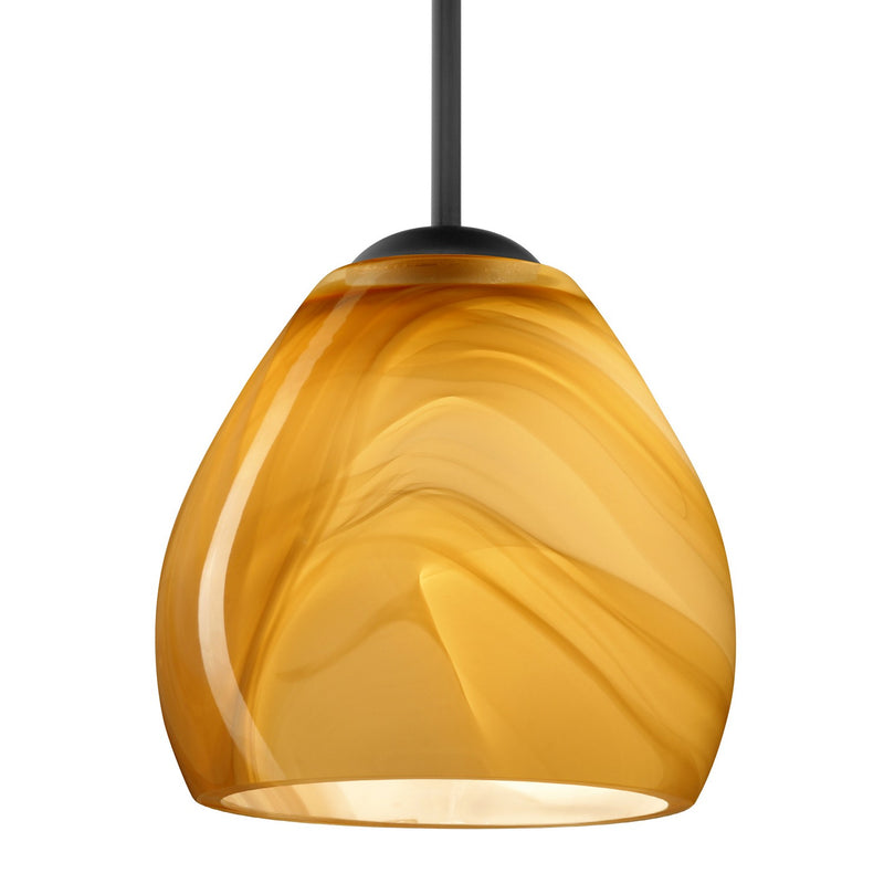 Besa 1BC-4122HN-MED-BK One Light Pendant, Black