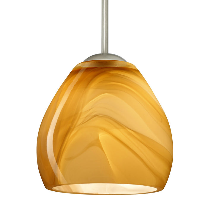 Besa 1BC-4122HN-MED-SN One Light Pendant, Satin Nickel