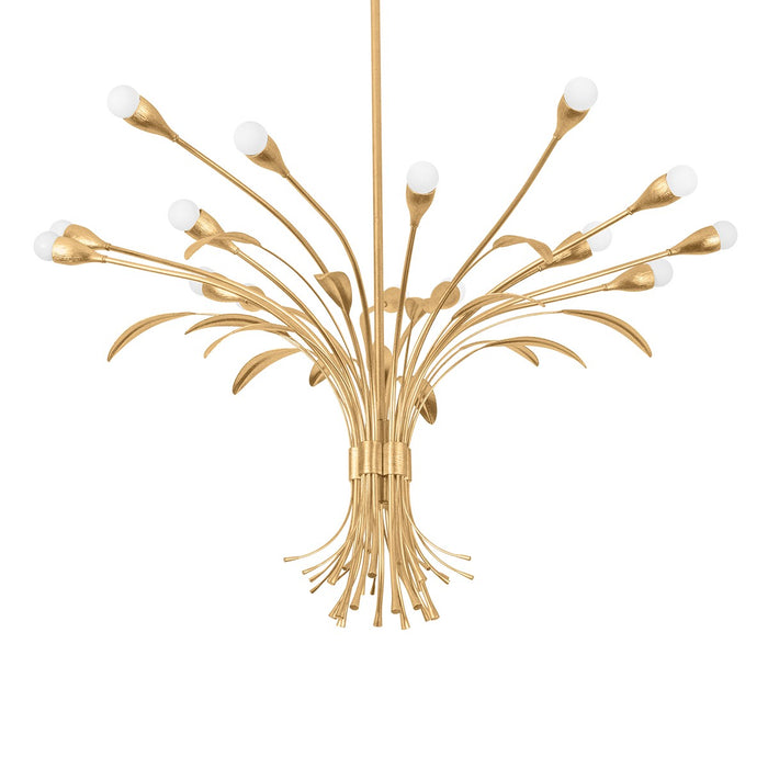 Hudson Valley 1915-VGL 15 Light Chandelier, Vintage Gold Leaf