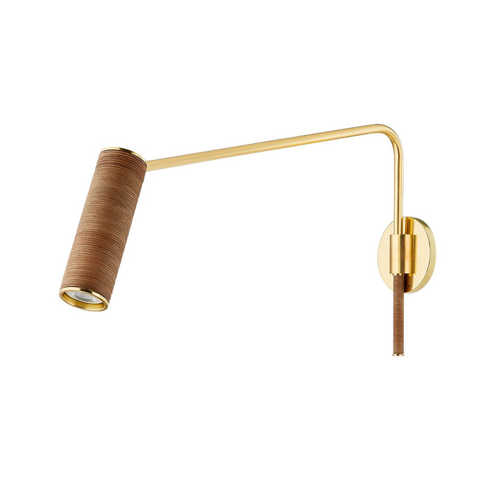 Hudson Valley 2117-AGB One Light Wall Sconce, Aged Brass