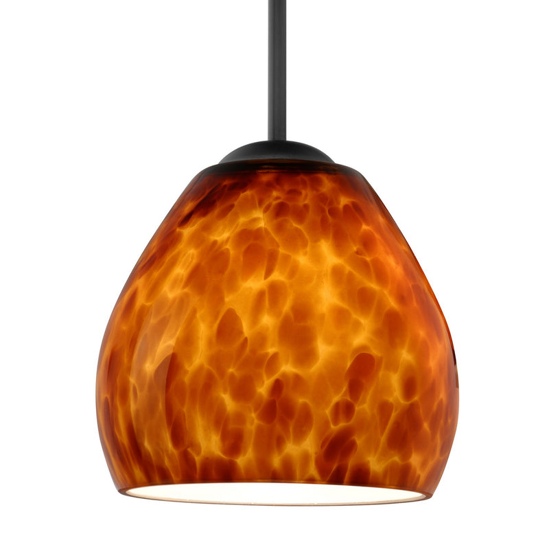 Besa 1BT-412218-BK One Light Pendant, Black