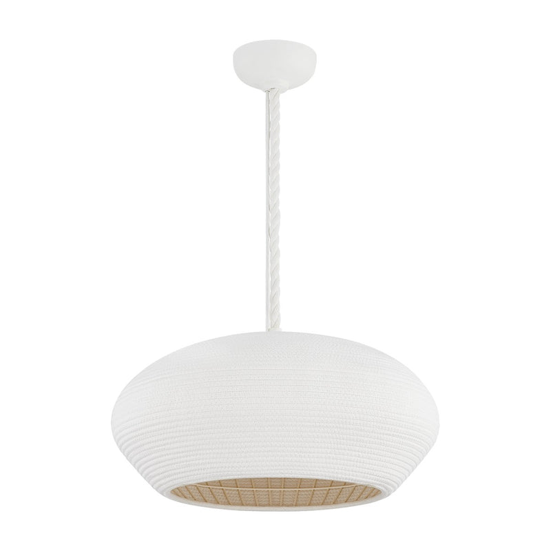 Hudson Valley 2224-GSW One Light Pendant, Gesso White