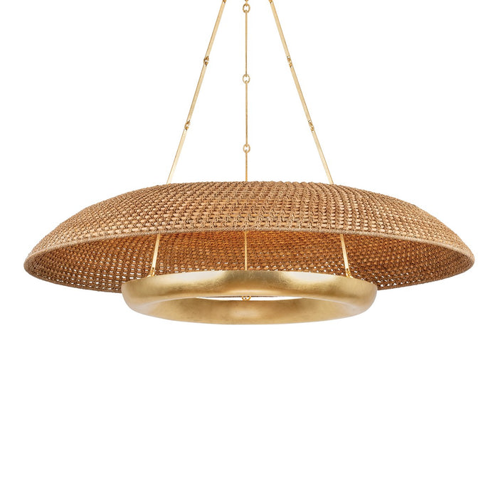 Hudson Valley 2348-VGL LED Chandelier, Vintage Gold Leaf