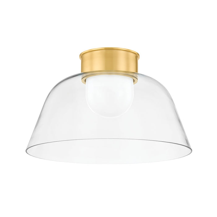 Hudson Valley 3520-AGB One Light Flush Mount, Aged Brass