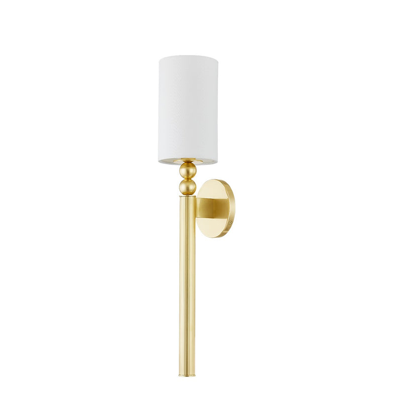 Hudson Valley 3824-AGB One Light Wall Sconce, Aged Brass