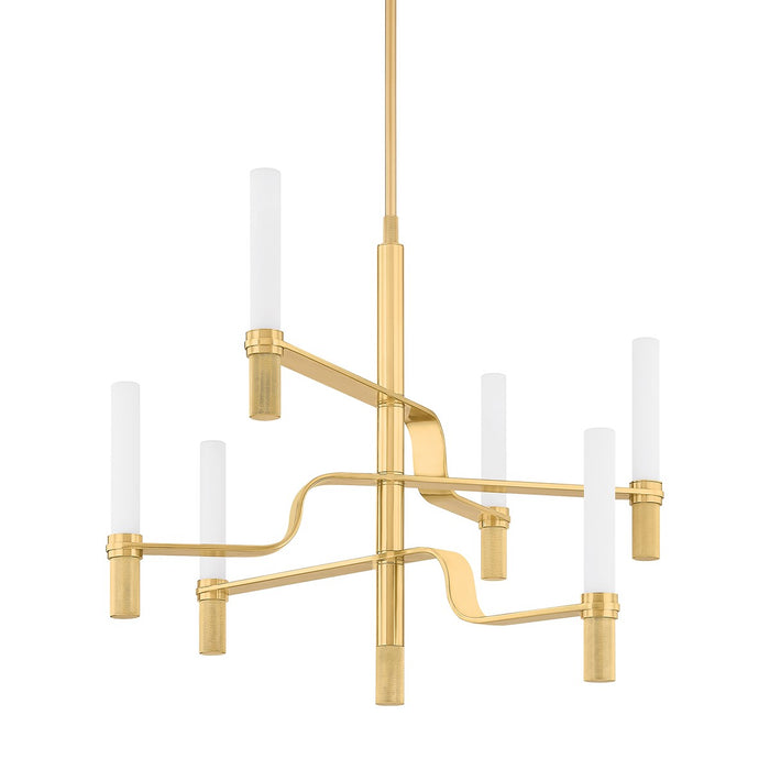 Hudson Valley 4006-AGB LED Chandelier, Aged Brass