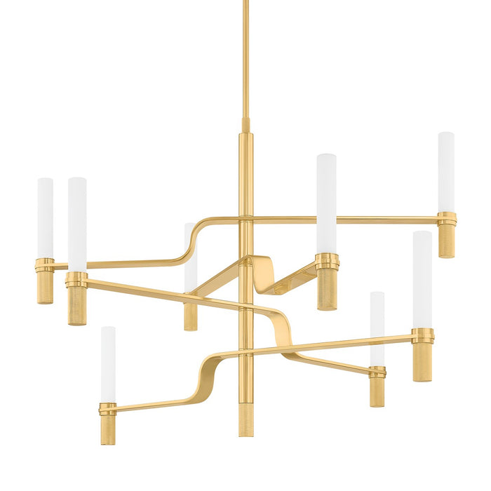 Hudson Valley 4008-AGB LED Chandelier, Aged Brass