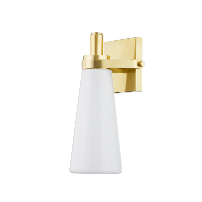 Hudson Valley 4221-AGB One Light Wall Sconce, Aged Brass