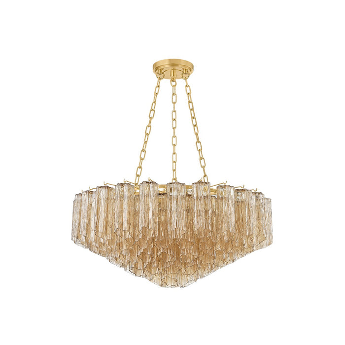 Hudson Valley 4909-AGB Nine Light Chandelier, Aged Brass