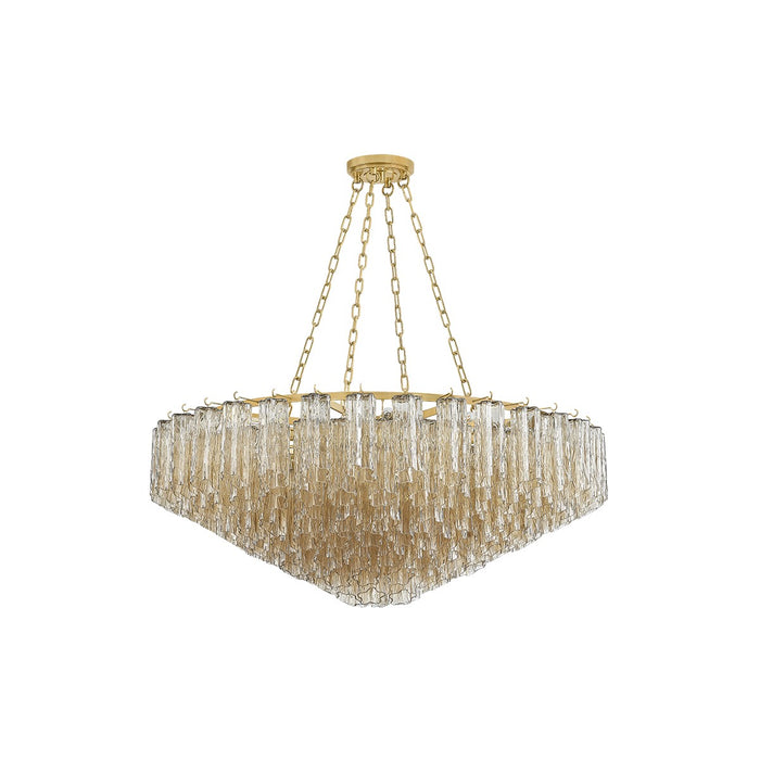 Hudson Valley 4921-AGB 21 Light Chandelier, Aged Brass
