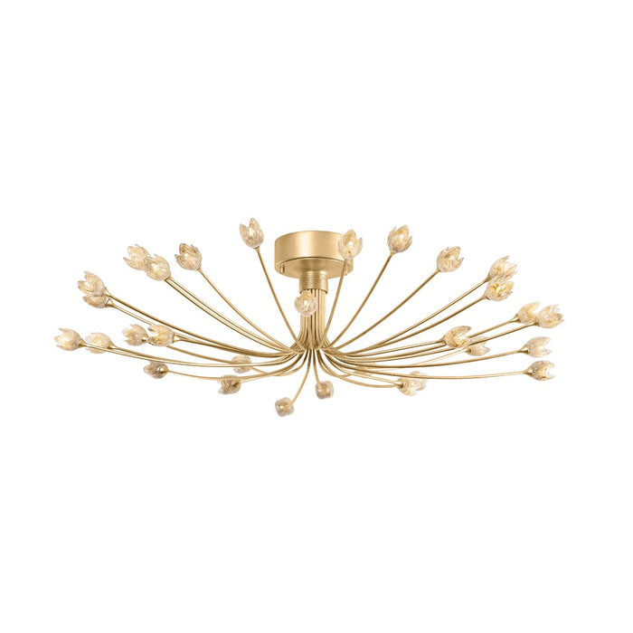 Hudson Valley 5430-VGL 30 Light Semi Flush Mount, Vintage Gold Leaf