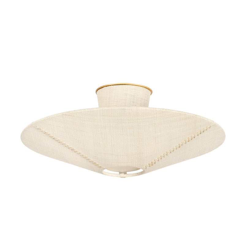 Hudson Valley 6021-GL Three Light Semi Flush Mount, Gold Leaf