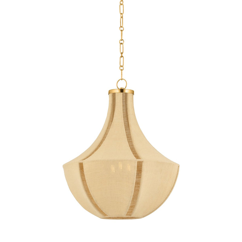 Hudson Valley 6603-AGB Three Light Pendant, Aged Brass