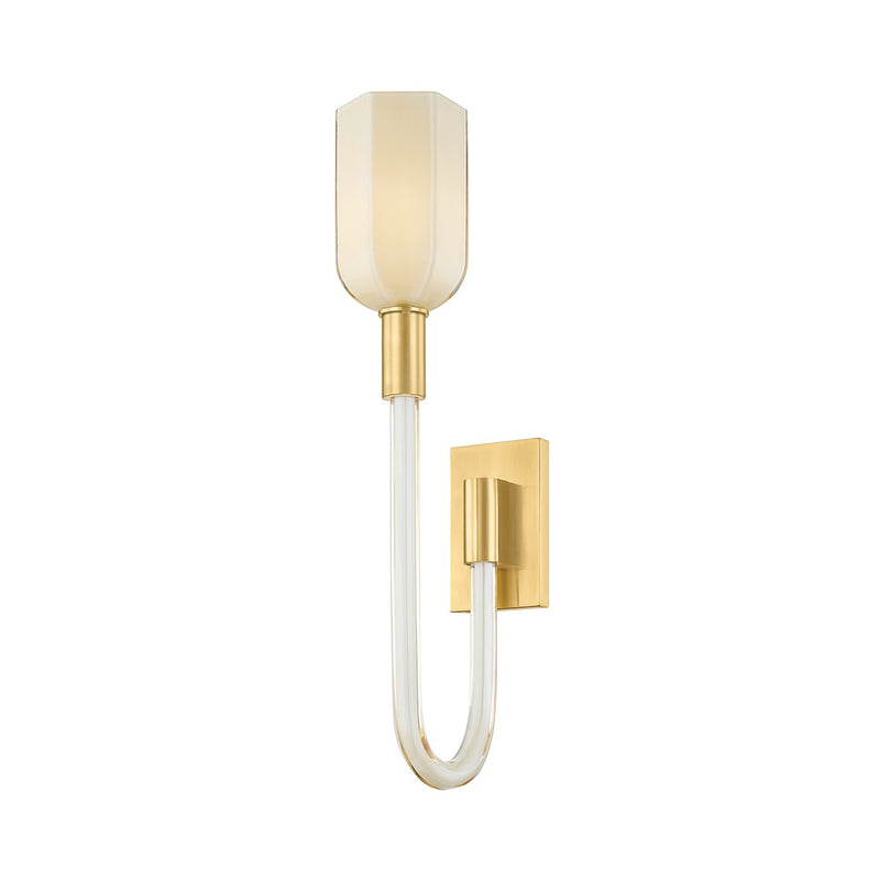 Hudson Valley 6718-AGB One Light Wall Sconce, Aged Brass