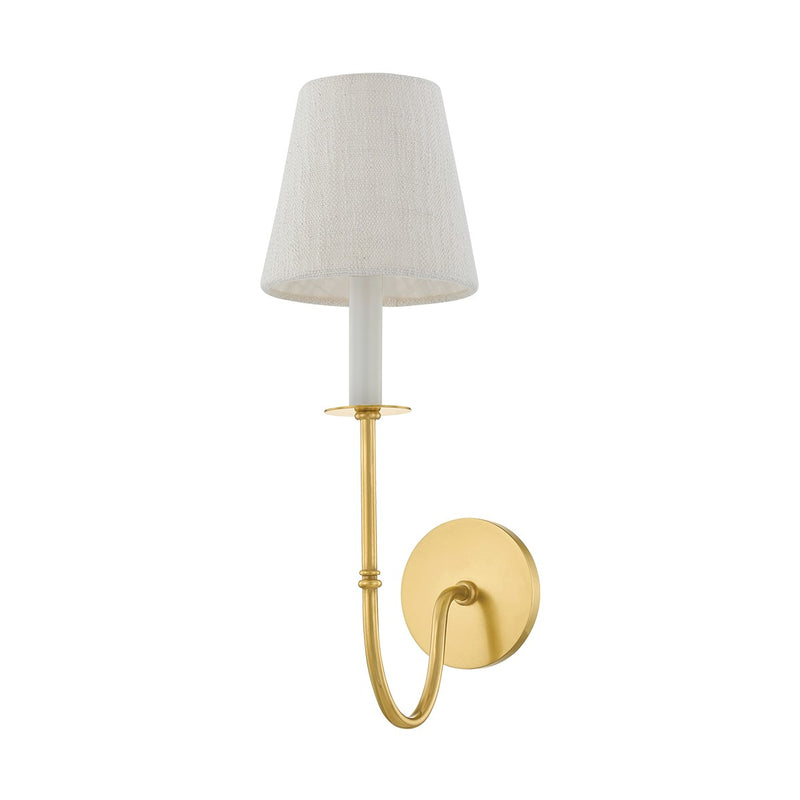Hudson Valley 6919-AGB One Light Wall Sconce, Aged Brass