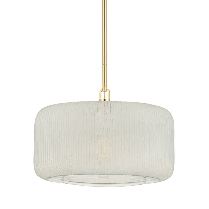 Hudson Valley 7020-AGB One Light Pendant, Aged Brass